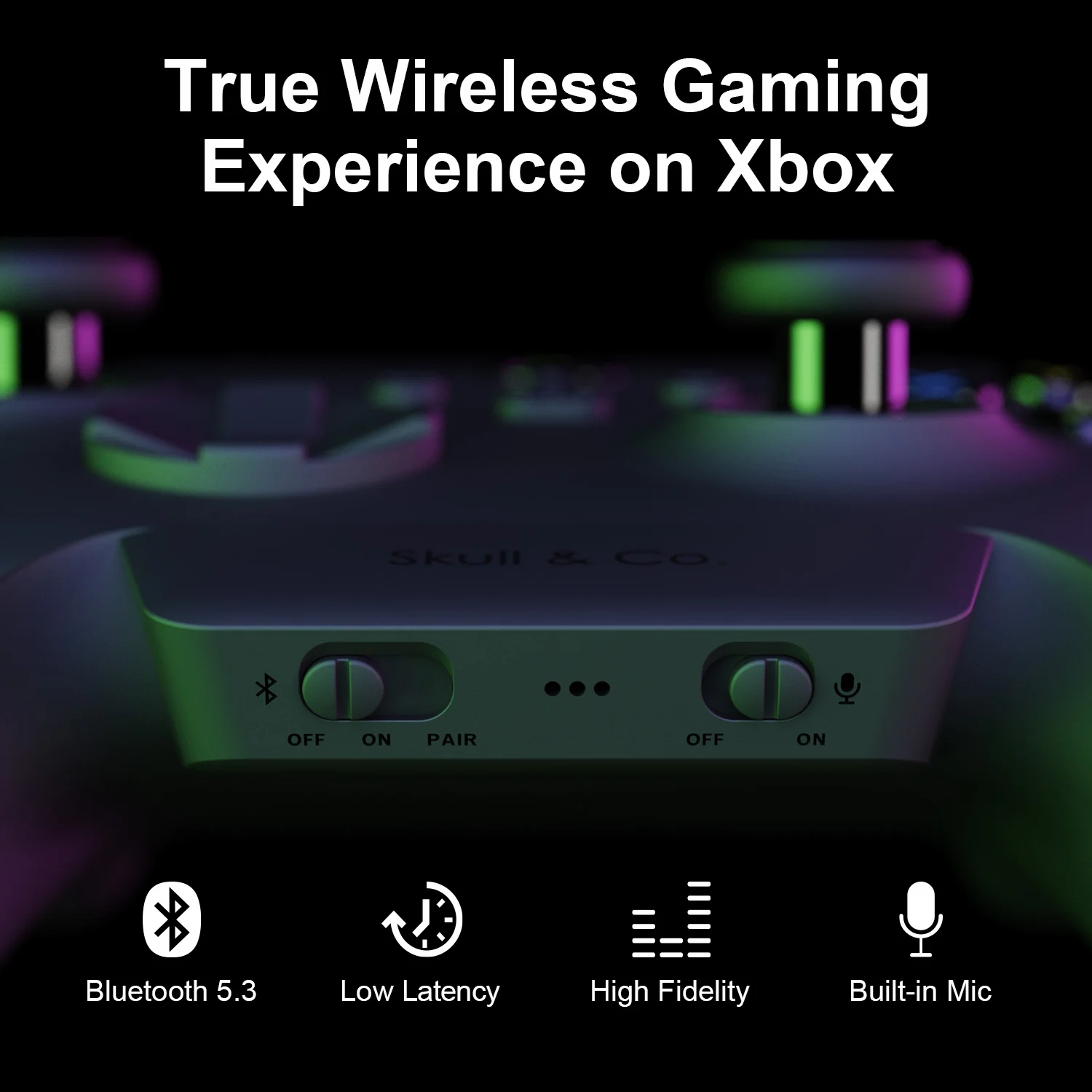 Savage Raven by Skull & Co. AudioBox: Bluetooth 5.3 Audio Adapter for Xbox Controllers - Image 3