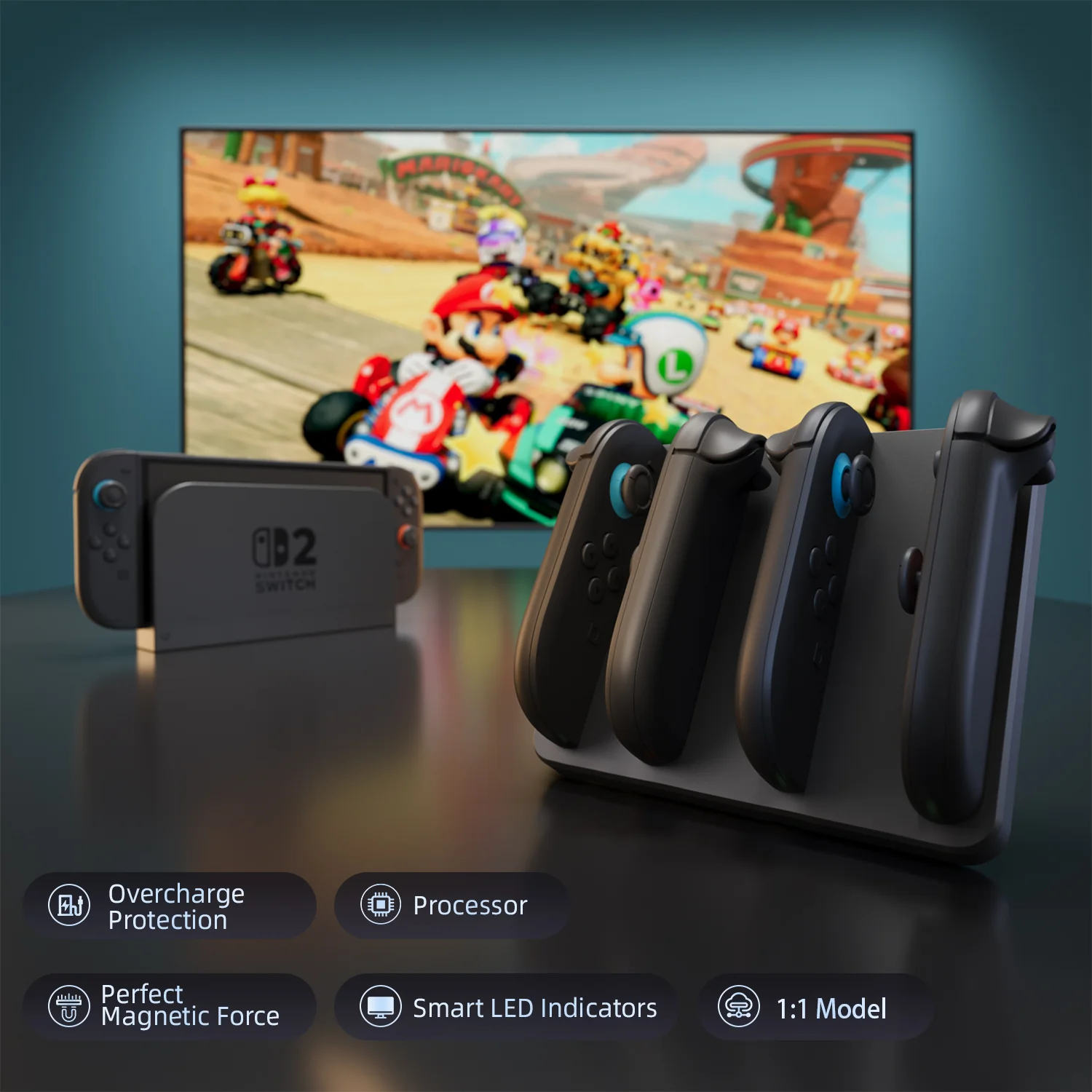 Savage Raven by Skull & Co. Joy-Con Charging Dock for Nintendo SWITCH2 - Image 3