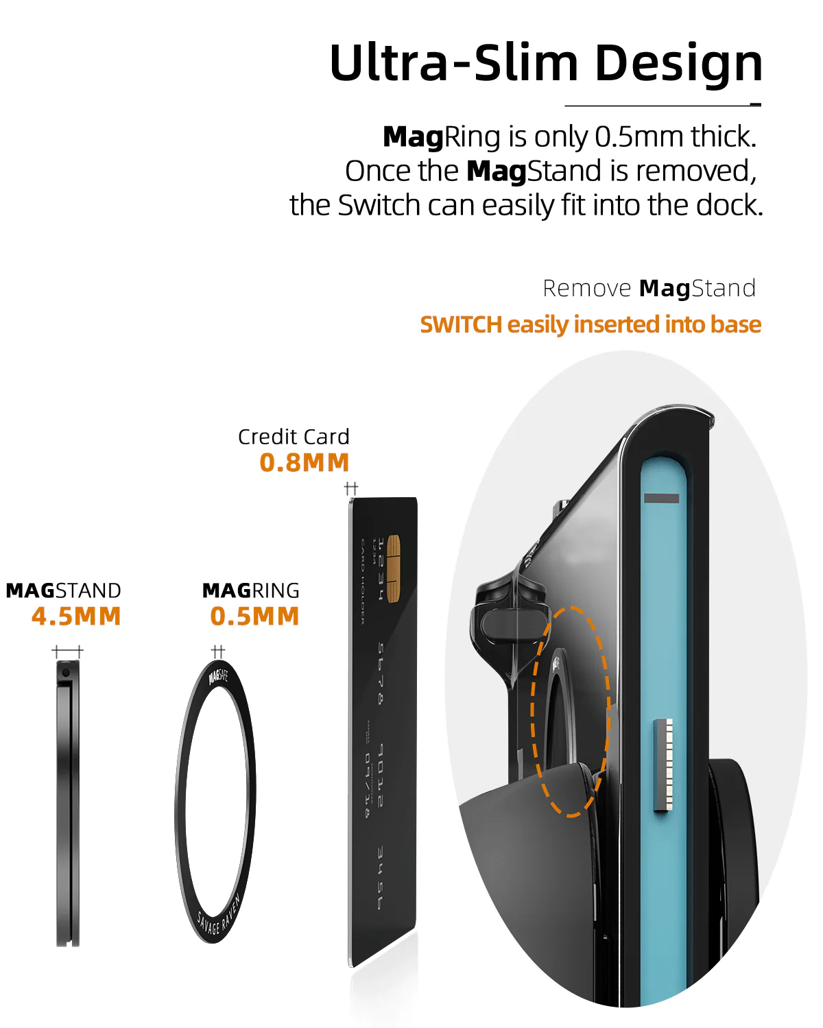 Savage Raven by Skull & Co. – MagStand Magnetic Ultra-Thin Ring Stand Compatible with Switch 2/Steam Deck/ROG Ally/Apple MagSafe Devices - Image 6