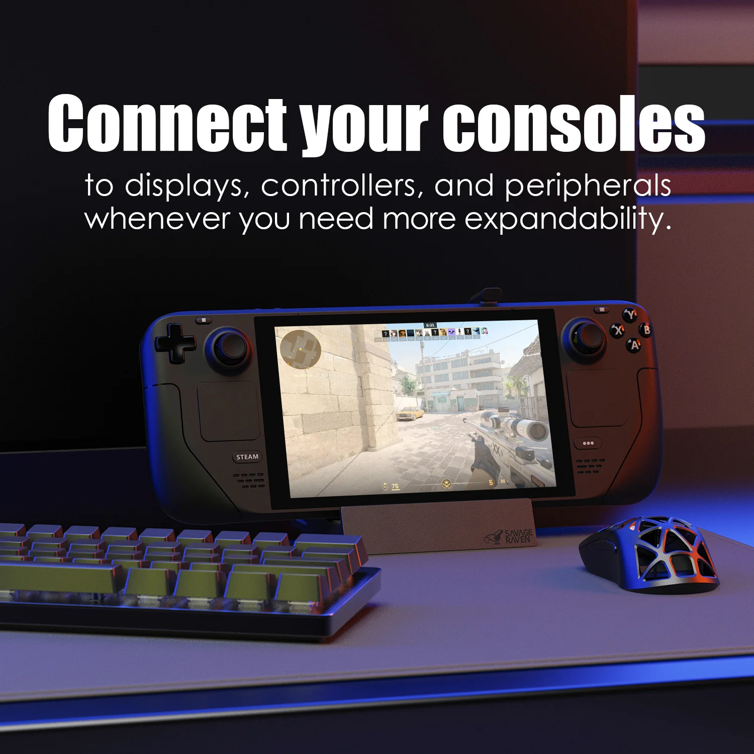 Savage Raven by Skull & Co. OneDock: A versatile and compact dock for Steam Deck/ROG Ally/ROG Xbox Ally and other devices - Image 5